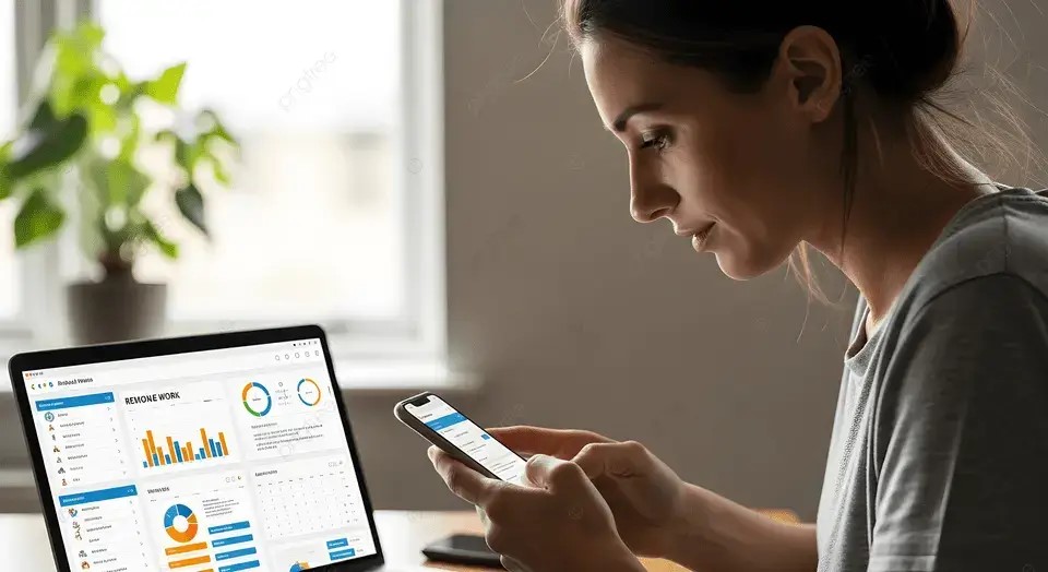 Mulher analisando gráfico da taxa Selic no computador para tomar decisões de investimento.