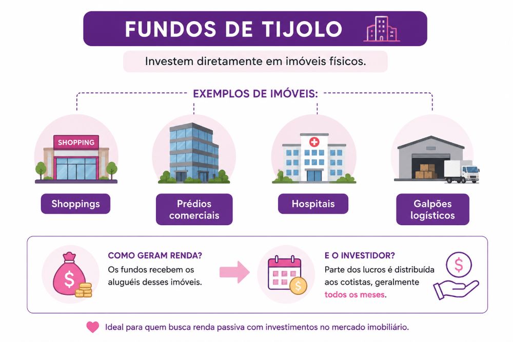 Infografico sobre fundos de tijolos.