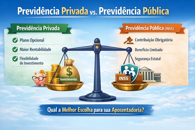 comparação entre previdência privada e previdência pública INSS vantagens e diferenças