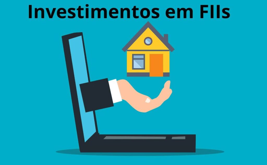 Conceito de fundos imobiliários representado por imóveis e investimento coletivo