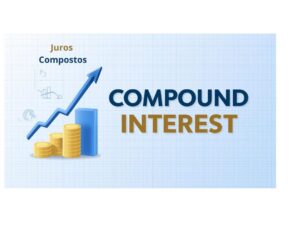 Imagem com seta voltada para cima, juros compostos nos investimentos.