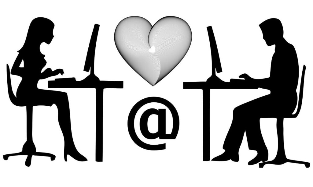 Coração de duas pessoas repartido