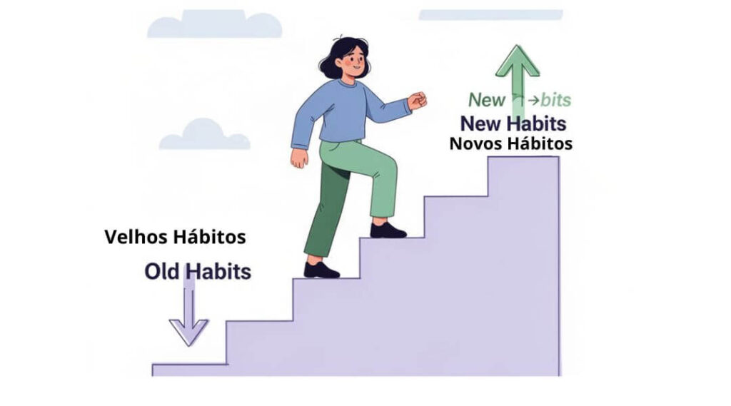 Para quitar as dívidas é necessário subir os degraus dos bons hábitos.