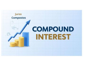 Imagem com seta voltada para cima, juros compostos nos investimentos.