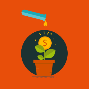 conceito de renda passiva com moedas e planejamento financeiro